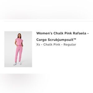 Figs Women's Chalk Pink Scrub Jumpsuit